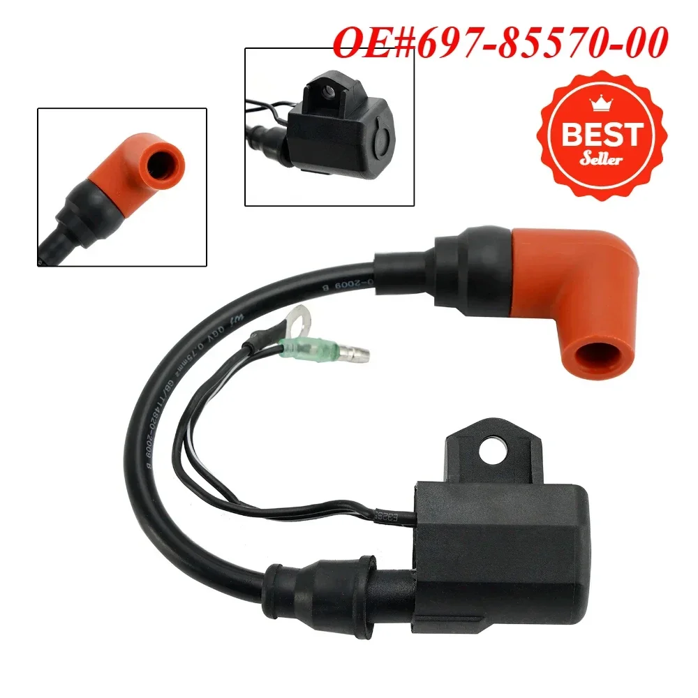 Topteng Ignition Coil fit for Yamaha 25hp 60hp 70hp 90hp 115hp 150hp 200hp 697-85570-00