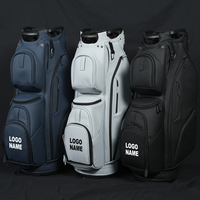 ASL GOLF OEM Brand Pu Leather Cart Bags Waterproof Custom logo Golf Club Bags 14 Waygolf Cart Bag for Men