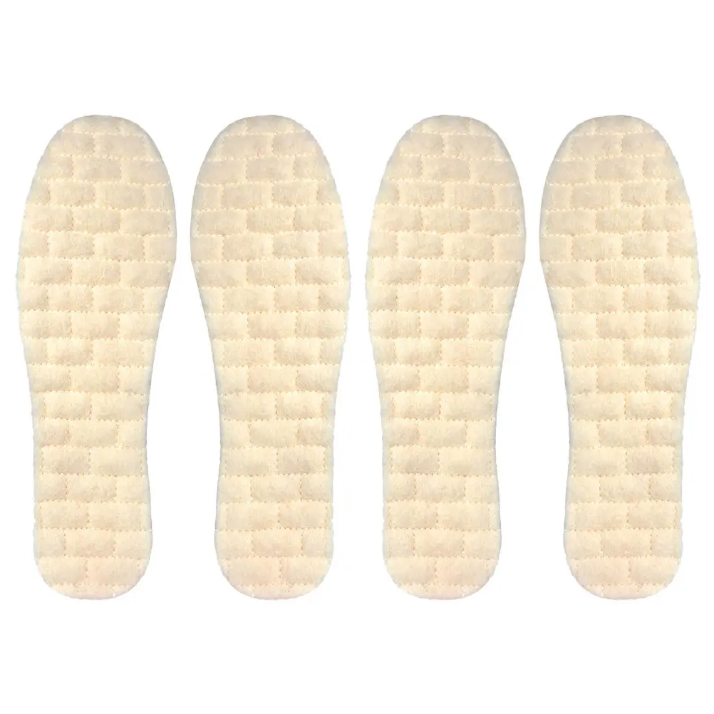 

2Pairs Winter Warm Insoles Thickened Wool Fleece Supple Shoe Inserts for Boots Snow Shoes Pads Boot Insoles Boots Fleece Pads