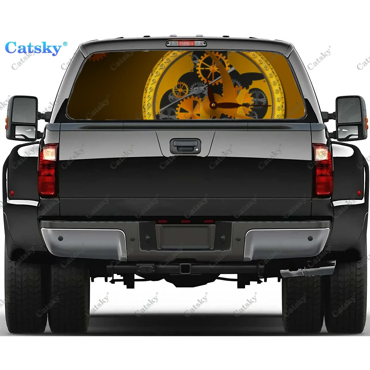 

Watch Print Rear Window Decals for Truck,Pickup Window Decal,Rear Window Tint Graphic Perforated Vinyl Truck Sticker