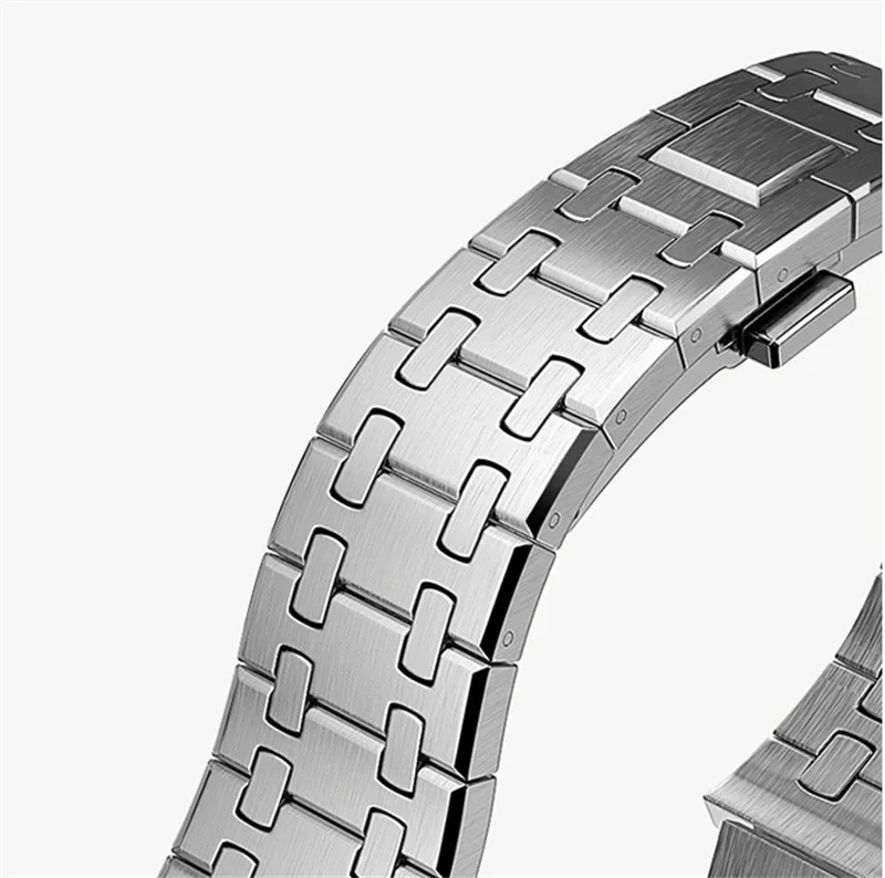 Gen4 مجموعة تعديل Mod لساعة Casioak GM2100 ، حافظة بسوار من الفولاذ المقاوم للصدأ ، إطار معدني ، حزام مطاطي ، مسامير #4