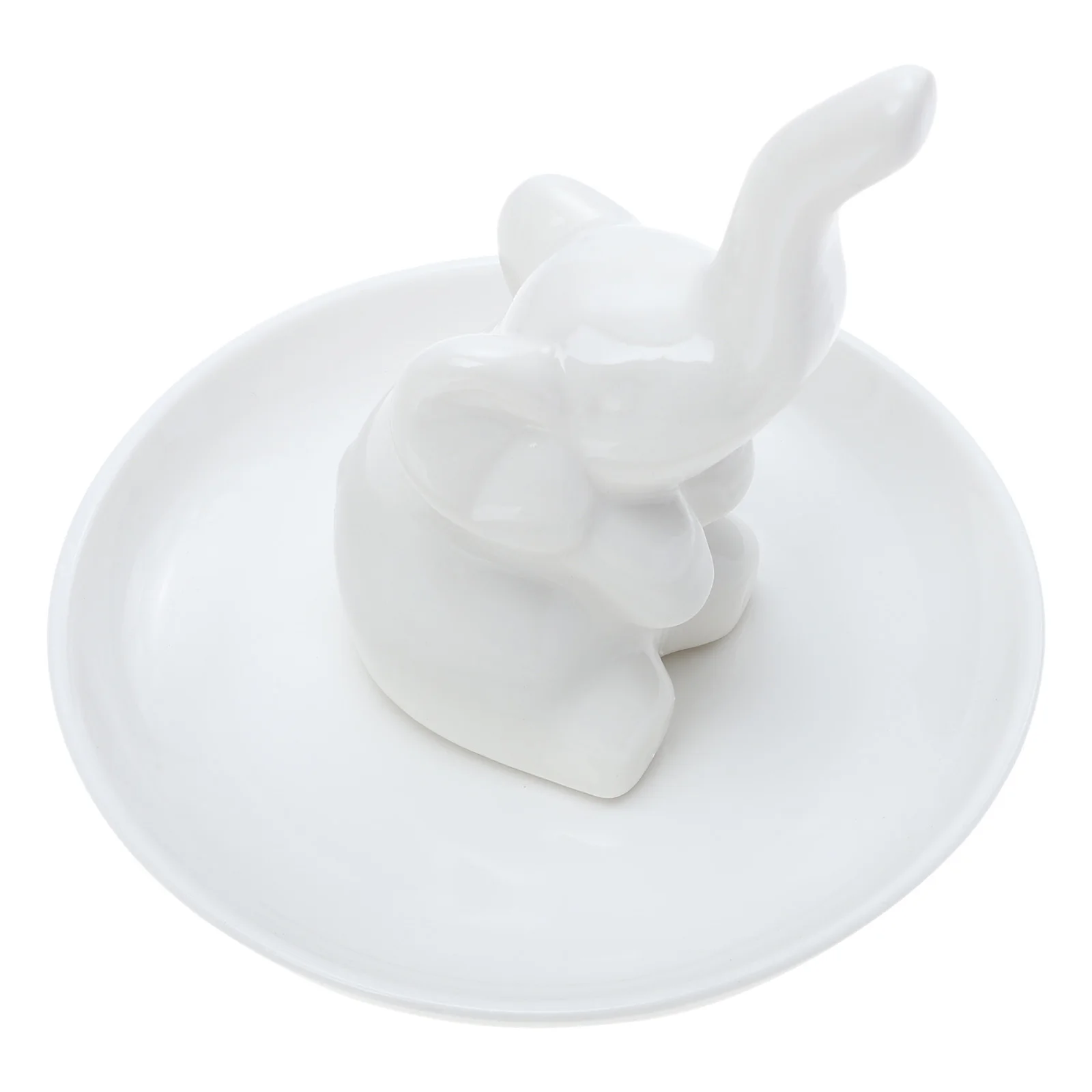 

Jewelry Dish Organizer Ceramic Ring Dish Holder Elephant Shaped Tray for Necklace Bracelet Earring Storage Bathroom Sink Decor