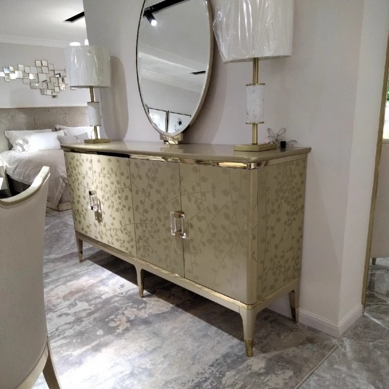 

American entrance shoe cabinet living room decorative locker light luxury high-end dining side