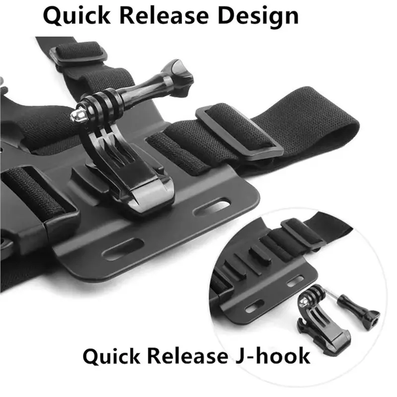 B31B Action Camera Chest Mount Harness Vest Head Mount Strap for GoPro for Hero for DJI Osmo