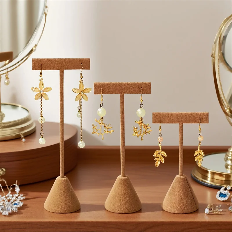 

High-quality Microfiber Fabric Jewelry Storage Display Stand T-shaped Earring Display Stand Jewelry Earring Storage Display Prop