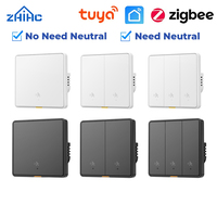 Tuya ZigBee 3.0 Smart Light Switch with 6M Radar Human Motion Detection Alarm Sensor No/Need Neutral Wire Switch