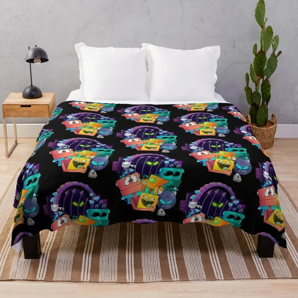 

Geometry Dash Throw Blanket Luxury Thicken cosplay anime wednesday Blankets