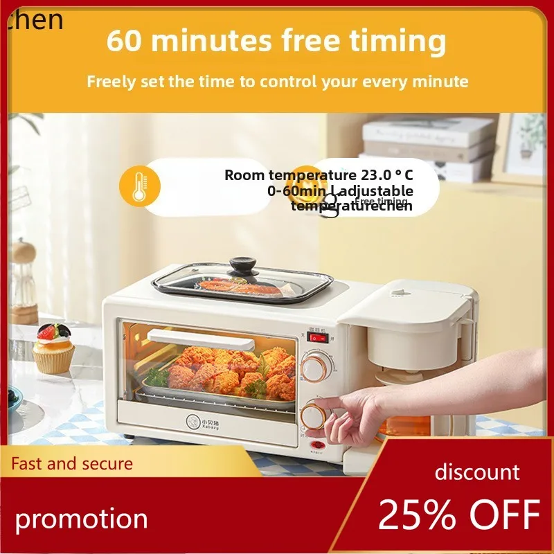 HXL 3-in-1 Light Breakfast Machine Multifunctional Toast Toaster Coffee All-in-One Cake Machine Electric Oven
