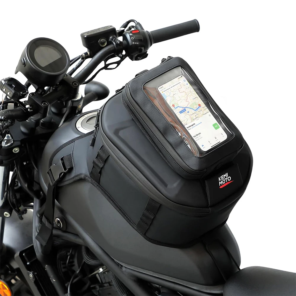 

Универсальная сумка для топливного бака мотоцикла из ЭВА с держателем для телефона, дождевик, сумка для хранения с ремешком для туристической езды, приключенческая дорожная сумка