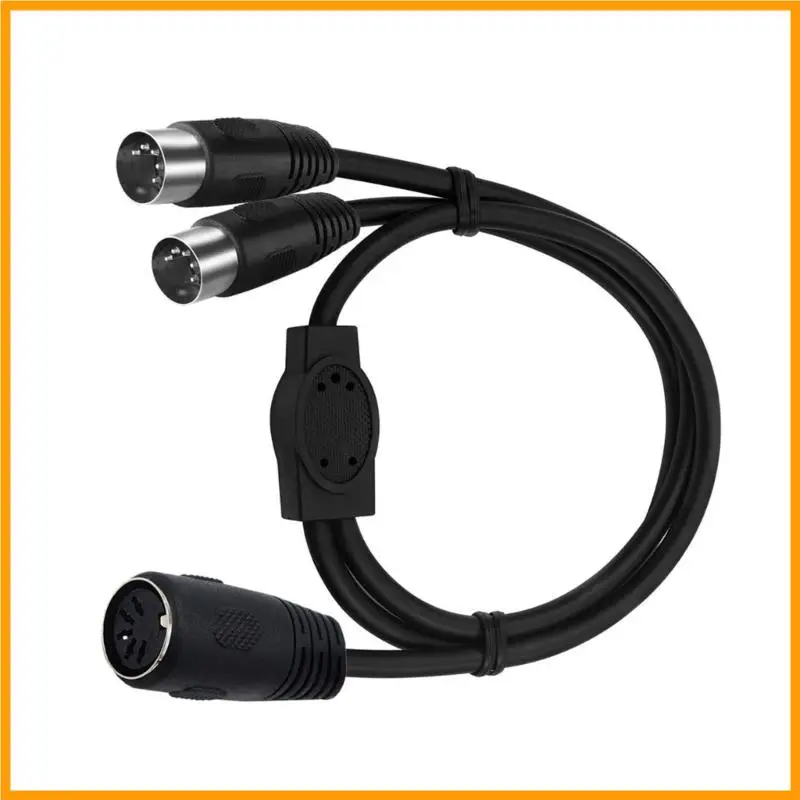 P82A DIN 5Pin Splitter Y Adapter 5 Pin Male to Double DIN 5Pin Female Extension Sound Keyboard Synthesizer Electric Drum