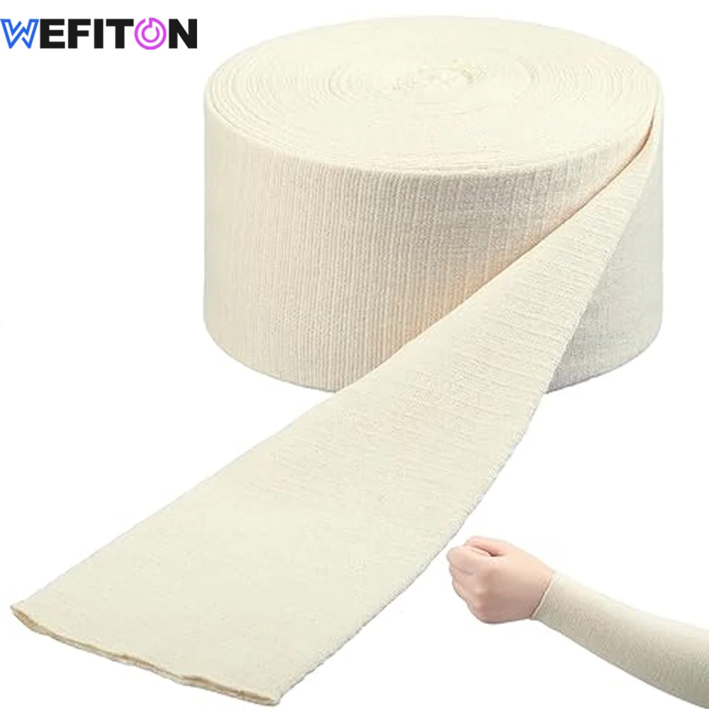 Elastische röhrenförmige Bandage-Rolle – leichte Kompressionsunterstützung für Knie, Arm und Bein – wiederverwendbare Stockinette-Hülle für Gewebe und Gelenkpflege