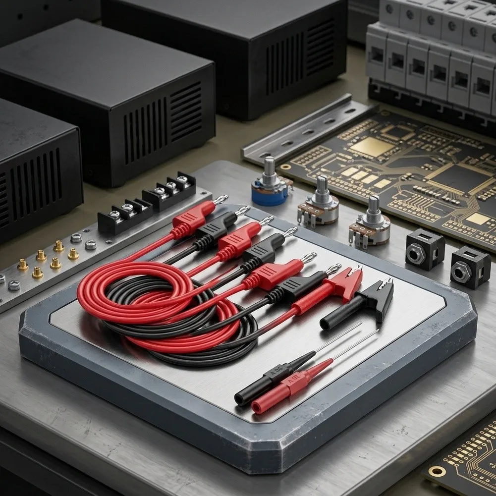 6 Piece Multimeter Test Leads Probes For Alligator Clips Banana Silicone Wire For Electrical Circuit Automotive Testing To