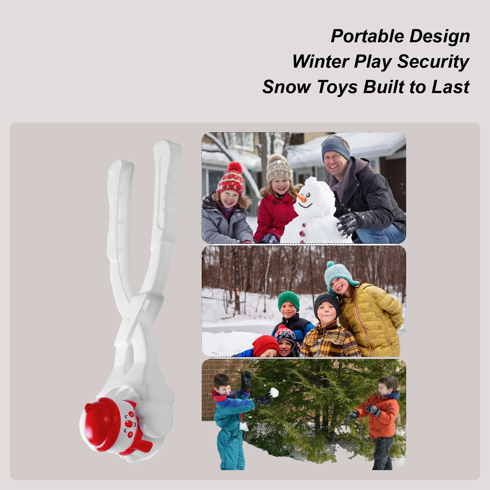 Im Freien Schneeball Clip Schnee Greifen Klemmen Werkzeug Große Capybara Cartoon Schneebälle Grabber Werfen Schnee Ball Sport Spielzeug Kinder Geschenk