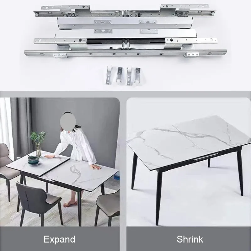 Automatic synchronous guide rail bouncing sliding elevator multi-stage movable slider telescopic