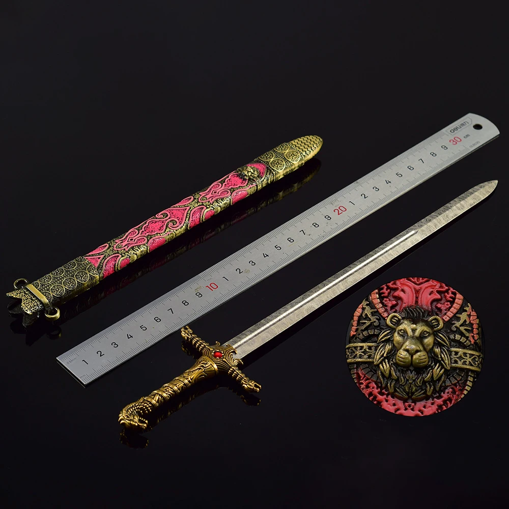 30cm Nowa Gra Power Oathkeeper Miecz Stal Damasceńska Akcesoria Metalowy Model i Rekwizyty Dekoracja Biurka Ozdoby Prezenty Zabawki