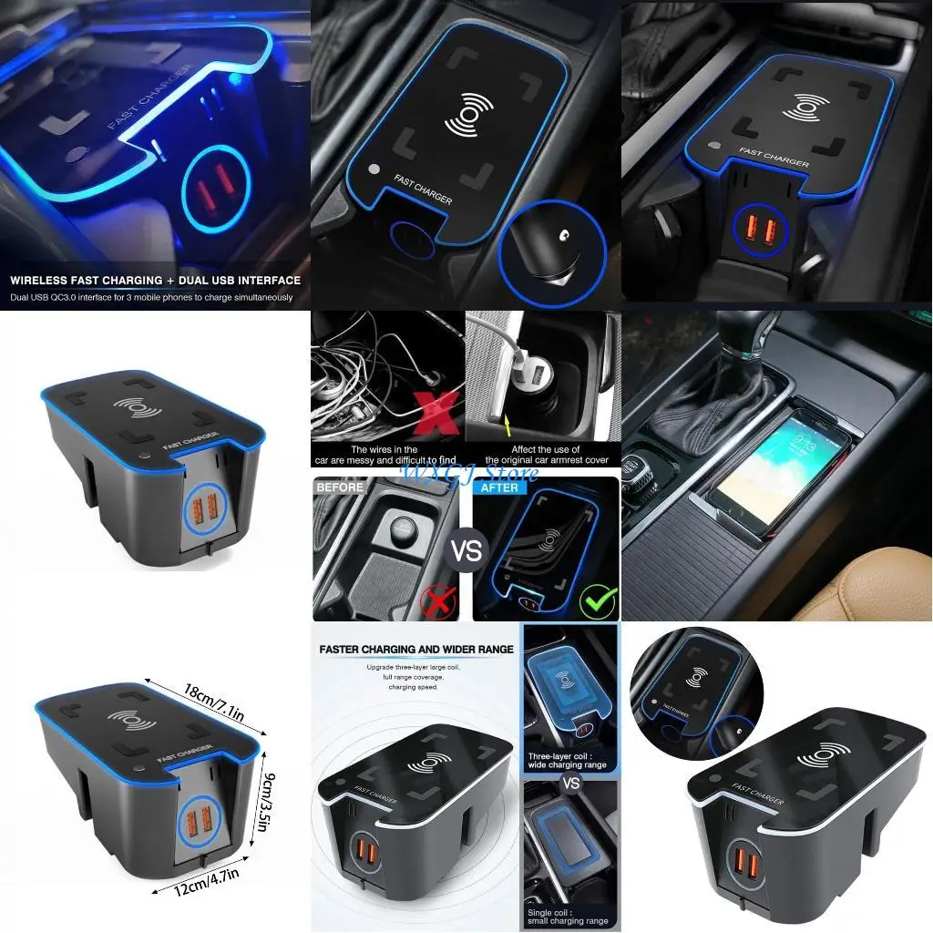 

37JE Пластина для быстрой зарядки 15 Вт Автомобильный держатель для беспроводной зарядки Автомобильная зарядная станция для для