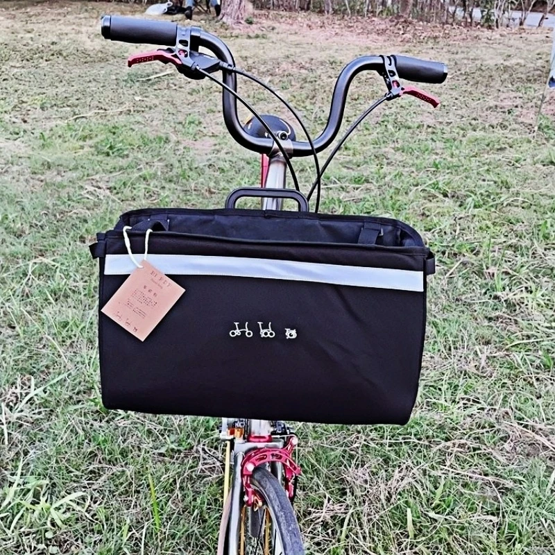 

Сумка на руль велосипеда для складных велосипедов Brompton и Birdy, передняя сумка-корзина для пикника с дождевиком