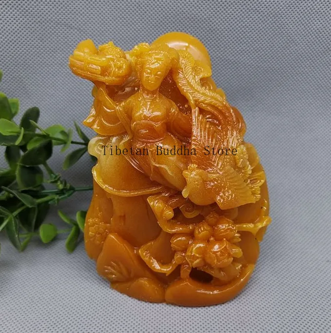 China shoushan stone old Hand carved fairy Statue