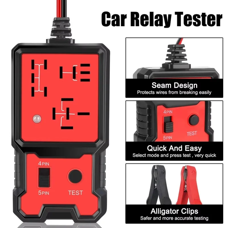 LED Indicator Light Car Battery Checker Electronic Test Car Relay Tester Diagnostic Tools Automotive Accessories Universal 12V