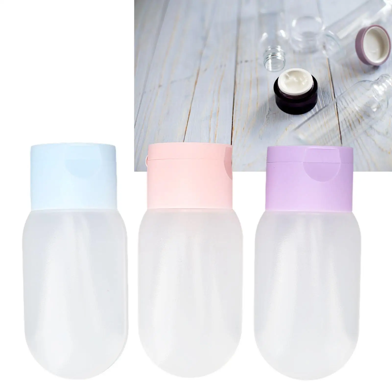 Compact Squeezable Travel Bottles Set - Empty Toiletry Containers for body Wash & for shampoo - Portable and Soft