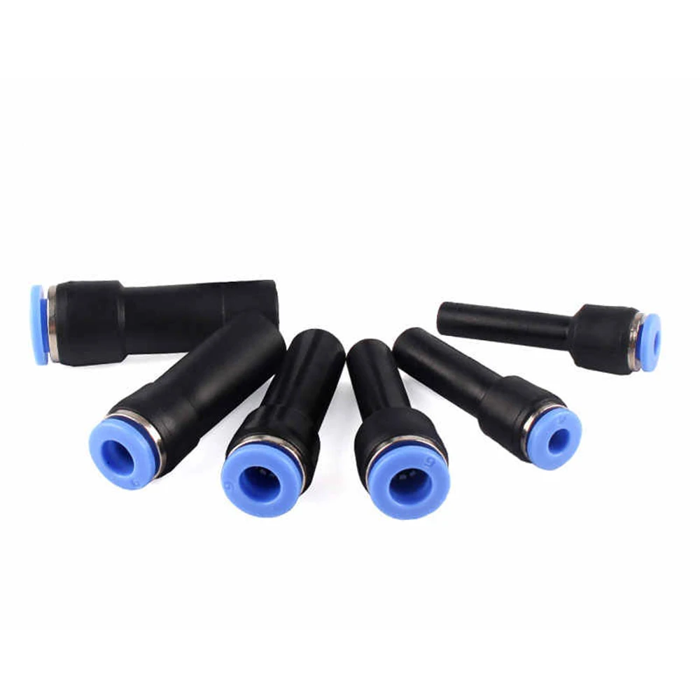 1/5/10/15 قطعة تركيبات موصل هوائي التوصيل دفع في المخفض من خلال PGJ 6/8/10/12 مللي متر أنبوب إلى أنبوب 4/6/8/10 مللي متر