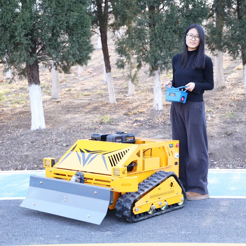 Cordless Remote-Controlled Hammer Flail Mower Crawler Robot Lawn Mower for Home Garden Slope Trimming  cordless mower