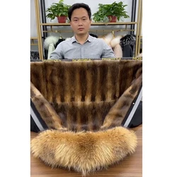 Men's Real Fur Jacket Winter Parka With Muskrat Fur Liner Coat Furry Raccoon Fur Collar Outwear High Quality