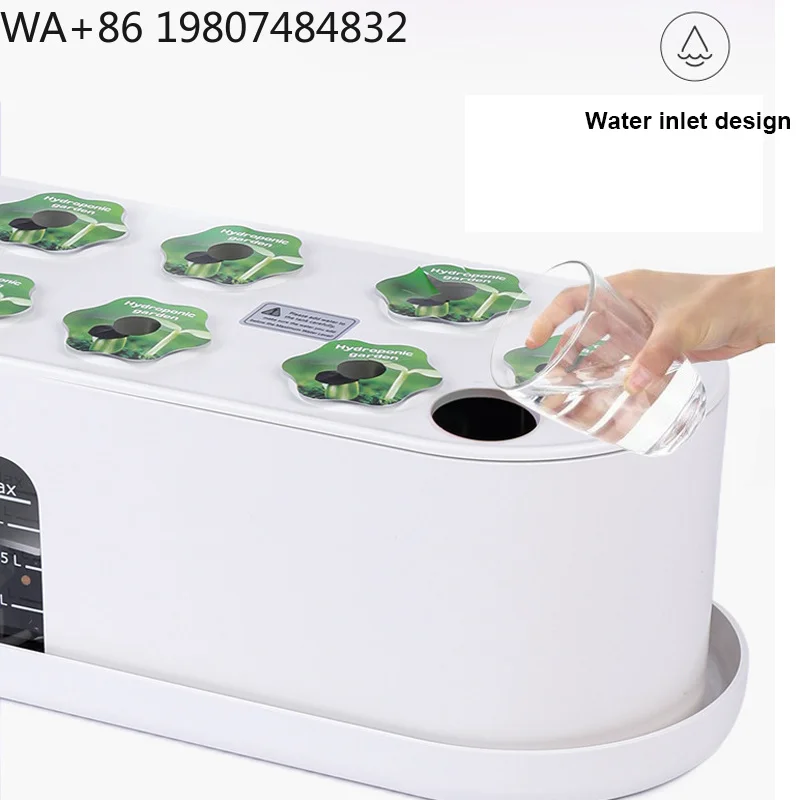 Digital Button Control Desktop Mini Hydroponic Grow Kit Timing Full Spectrum LED Light Space Saving Soilless Gear For Balcony