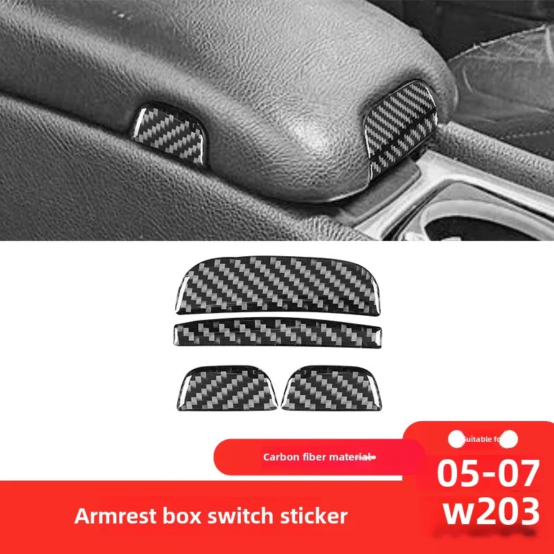 

Applicable to Mercedes-Benz05-07StyleCLevelW203Carbon Fiber Interior Modified Pieces Armrest Box Decorative Switch Stickers