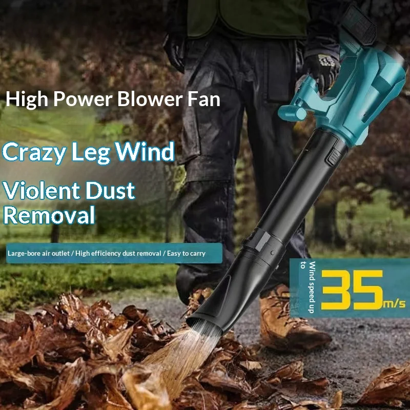 Soprador de folhas com bateria de lítio de alta potência e nível industrial, soprador de neve, coletor de poeira 