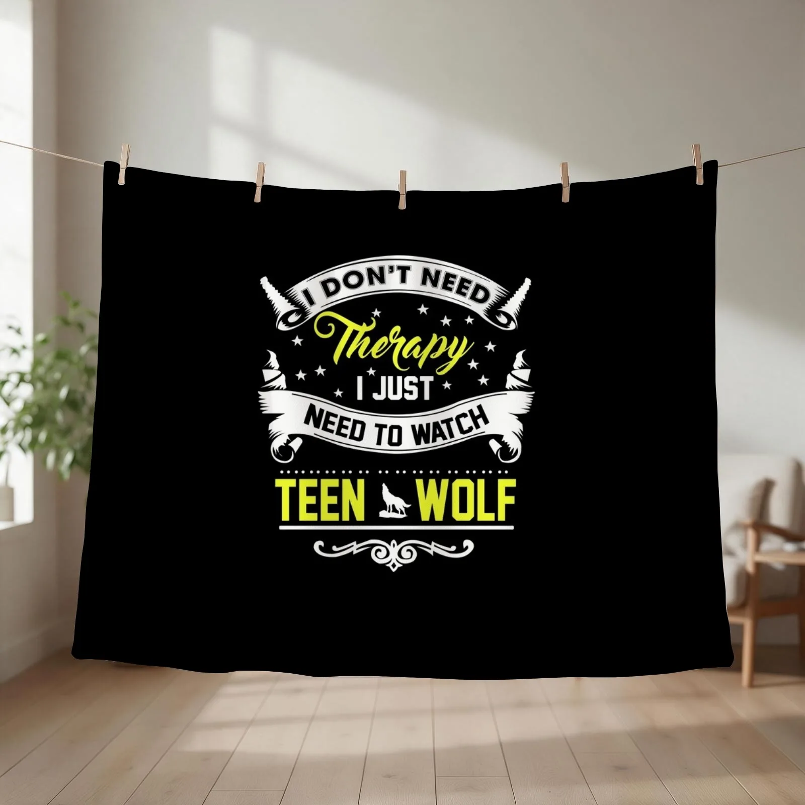 I Don't Need Therapy Throw Blanket couch cozy soft plush fuzzy picnic outdoor blanket