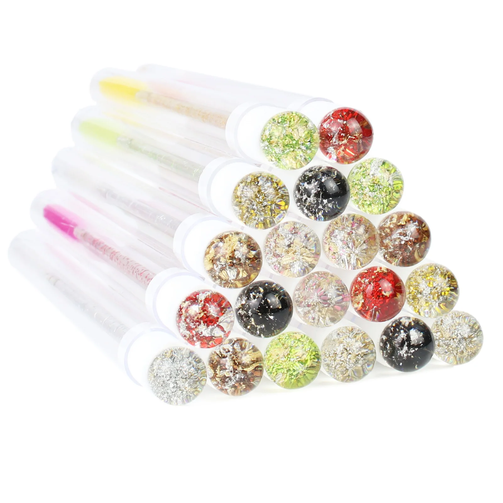 Ensemble de tubes vides pour brosses à mascara en diamant, Végétde cils, outil de maquillage, applicateur de cils, tubes de brosse, 20 pièces