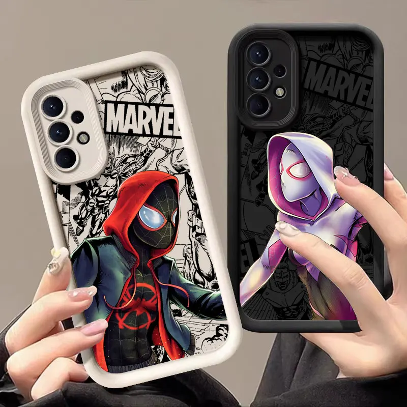 Marvel Heroes Spider-man Gwen Case For Samsung Galaxy A55 5G A54 A35 A53 A52 A34 A13 A14 A15 A16 A21S A25 A32 A33 Silicone Cover