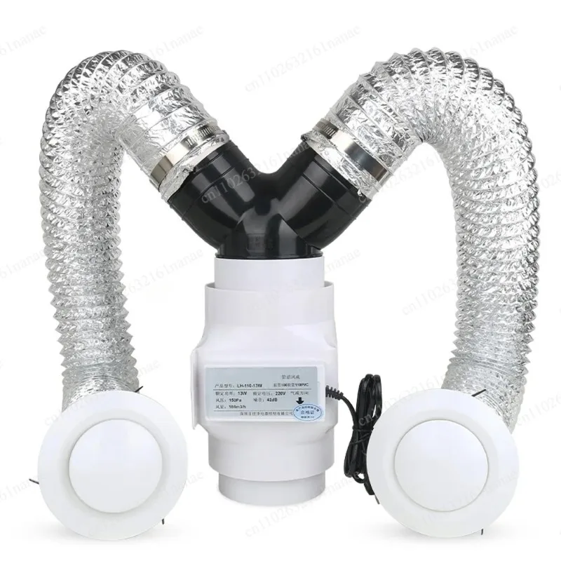 Bathroom Ceiling Ventilation Fan, Dual Air Discharge Ventilator for Hotel & Toilet Use