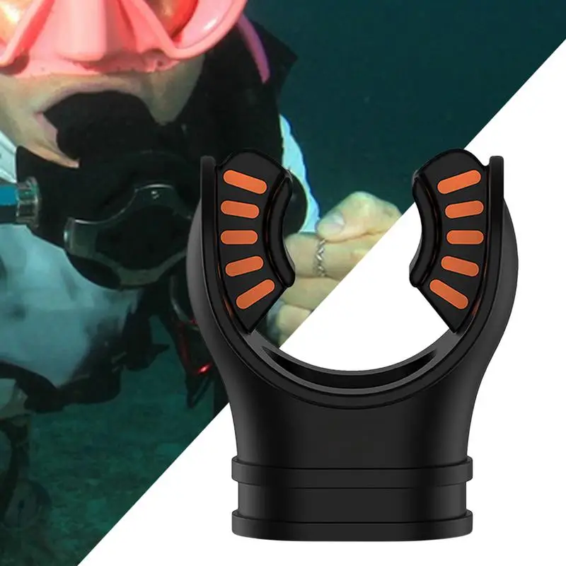 Scuba Diving Mouthpiece Silicone Snorkeling Mouthpiece Under Water Swimming Breathing Regulator Effectively Reduces Jaw Fatigue