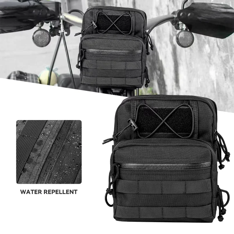 Motorcycle Sissy Bar T-Bar Handlebar Bag For Harley Softail Dyna Sportster FXBB Custom Front Handle Bars Bags Travel Pouch Bag