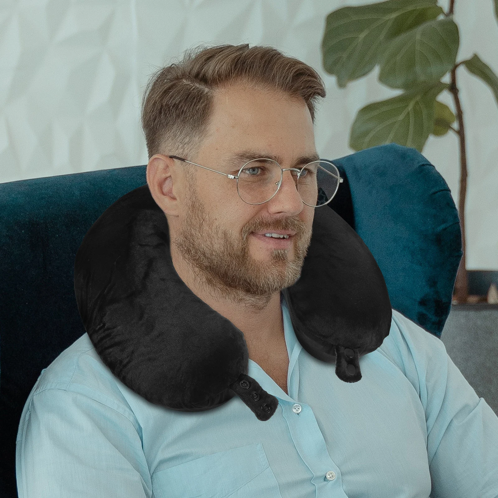 

U Shaped Cervical Neck Pillow Memory Foam Travel Portable Support Ergonomic Design Multiuse for Legs Back Knees Office Chair