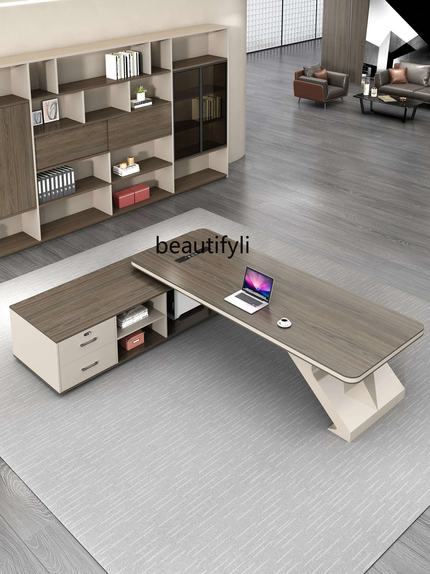 Simple Modern Light Luxury Boss Desk Chairperson's Desk President's  Office Desk