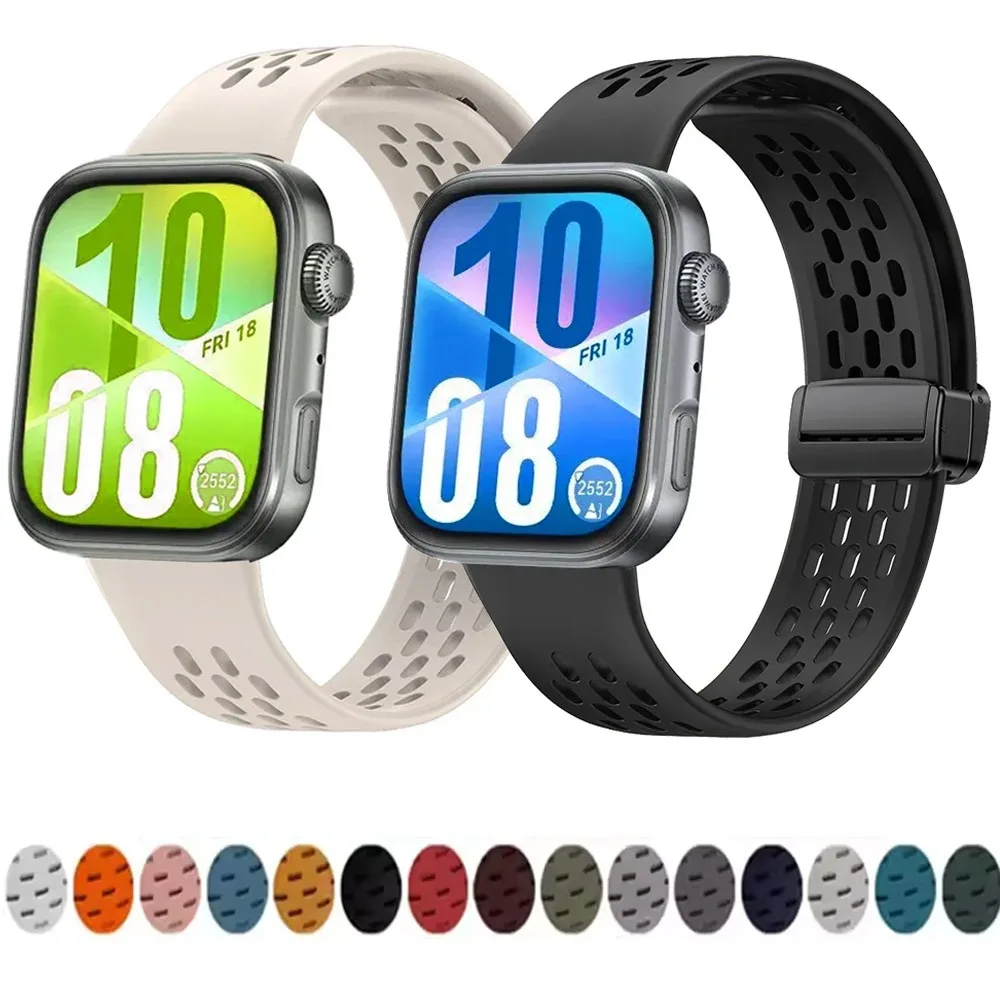 Silikonarmband für Huawei Watch Fit 4/3 Smartwatch, magnetisch, atmungsaktiv, bequem, für Huawei Watch Fit 3/4/4 Pro Armband