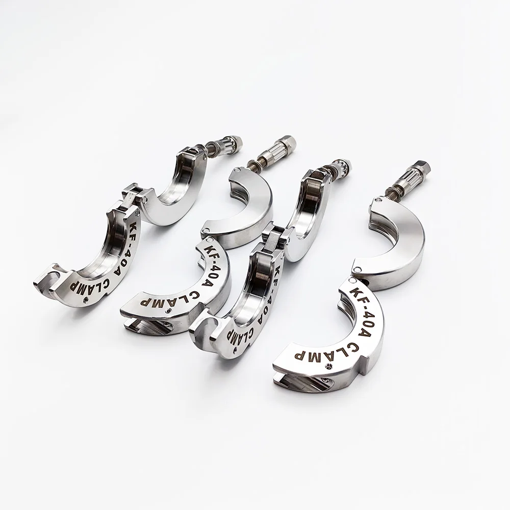Stainless Steel 304 KF16 KF25 KF40 KF50 Heavy Duty Vacuum Clamp Quick Release Wing Nut High Vacuum Flange Pipe Fitting Connector