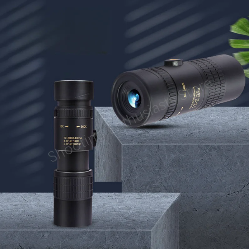 Dual Tube Telescope Remote 10-300X Zoom Military Metal Powerful Quality Portable Professional Hunting Monocular Telescope