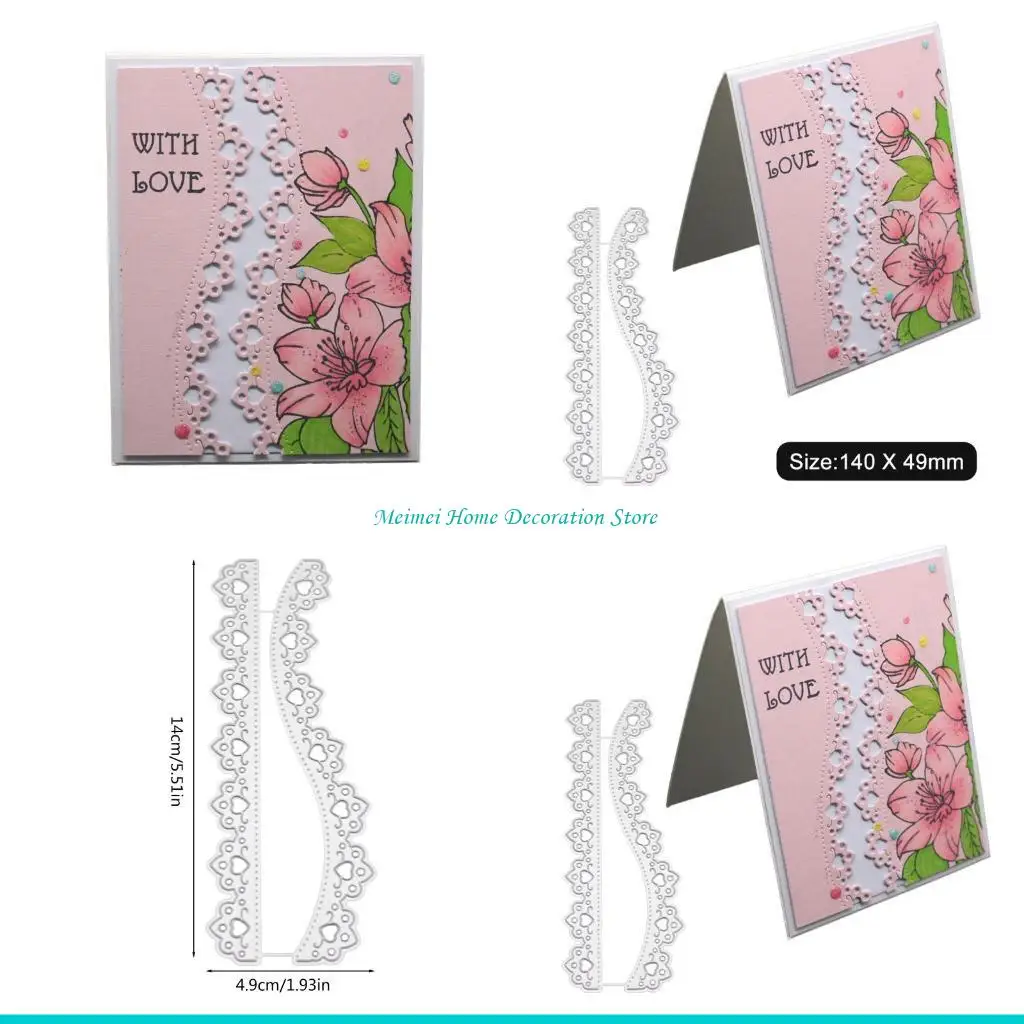 H7BF Lace Metal Cutting Dies Stencil DIY Scrapbooking Album Stamp Paper Card Embossin