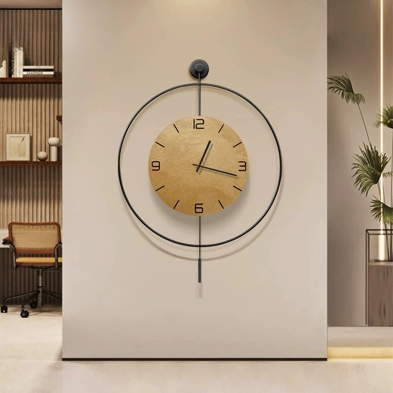 Reloj de pared minimalista moderno, reloj de pared de diseño estético de lujo para sala de estar, reloj de pared nórdico de moda, decoración del hogar