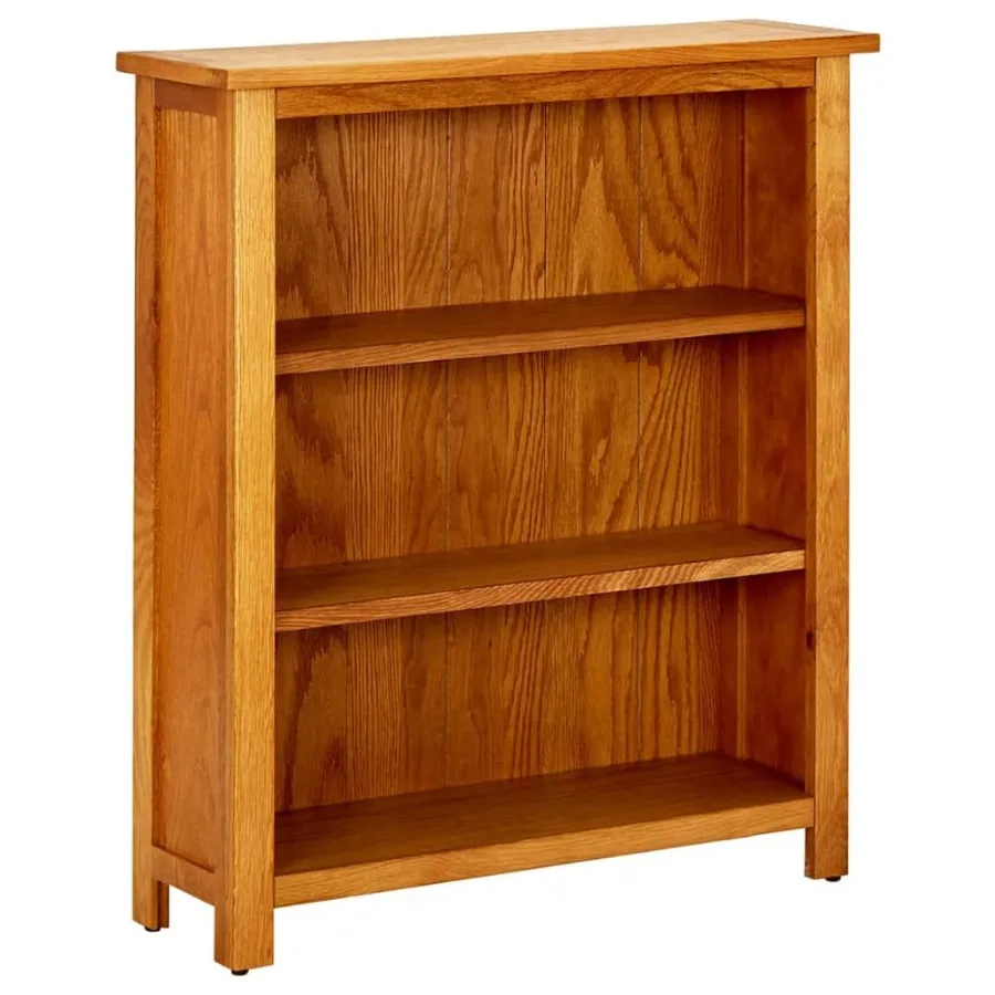 

3Tier Bookcase 27.6x8.9x32.3 Solid Oak Wood