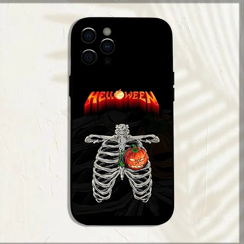 H-Helloween Band Phone Case For Apple iPhone 15,14,13,12,11,Pro,X,XS,Max,XR,Plus,Mini Soft Black Cover