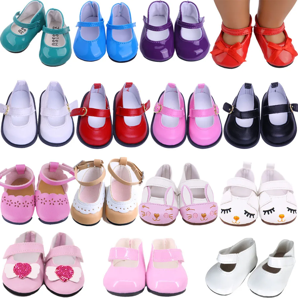 Doll Clothes Shoes 7Cm Panda Shape For 43Cm Baby & 18 inch American Dolls OG Girl\'s Accessories Cute Round Toe Shoes Baby Reborn