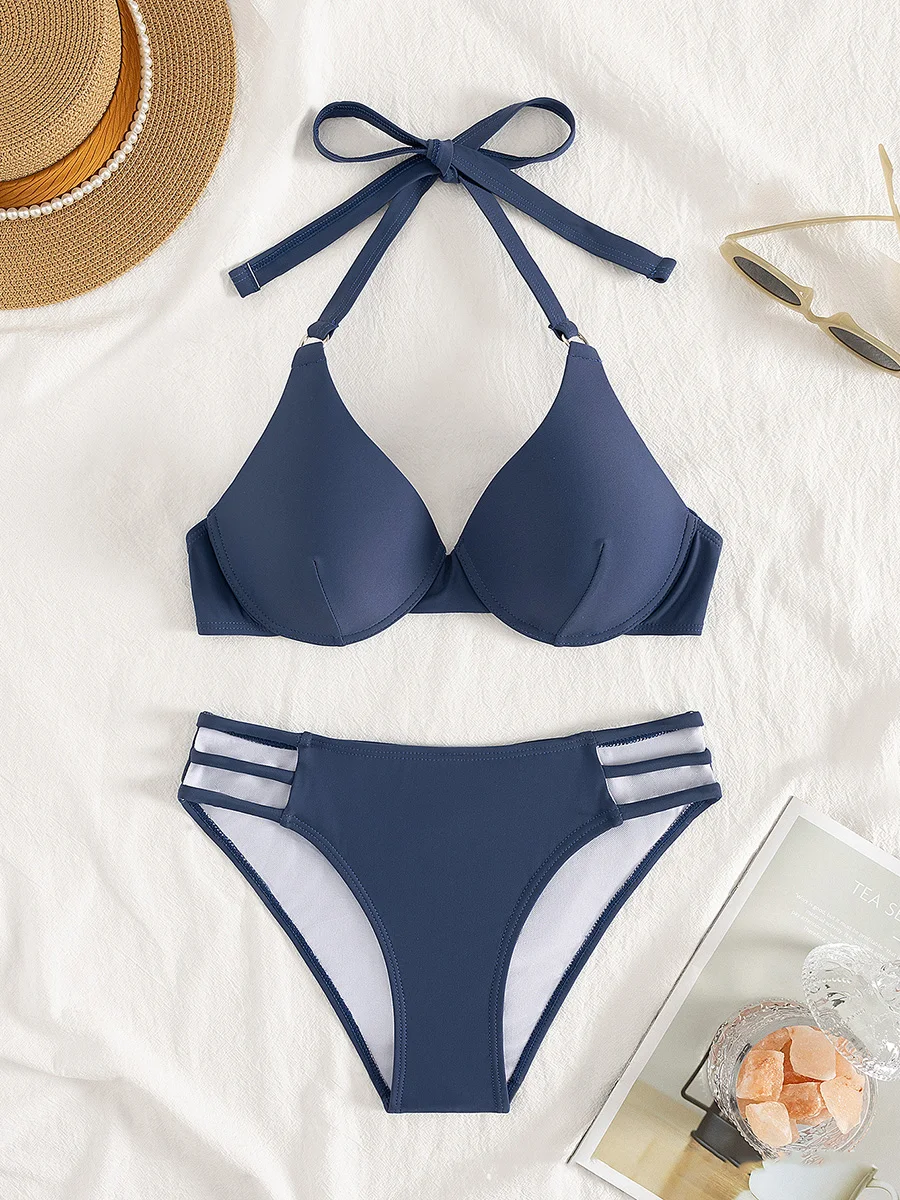 2025 Push Up Bikini Donna Costume da bagno a fascia Donna Senza spalline Bikini Mujer Costumi da bagno Due pezzi Bikini Perizoma Costume da bagno