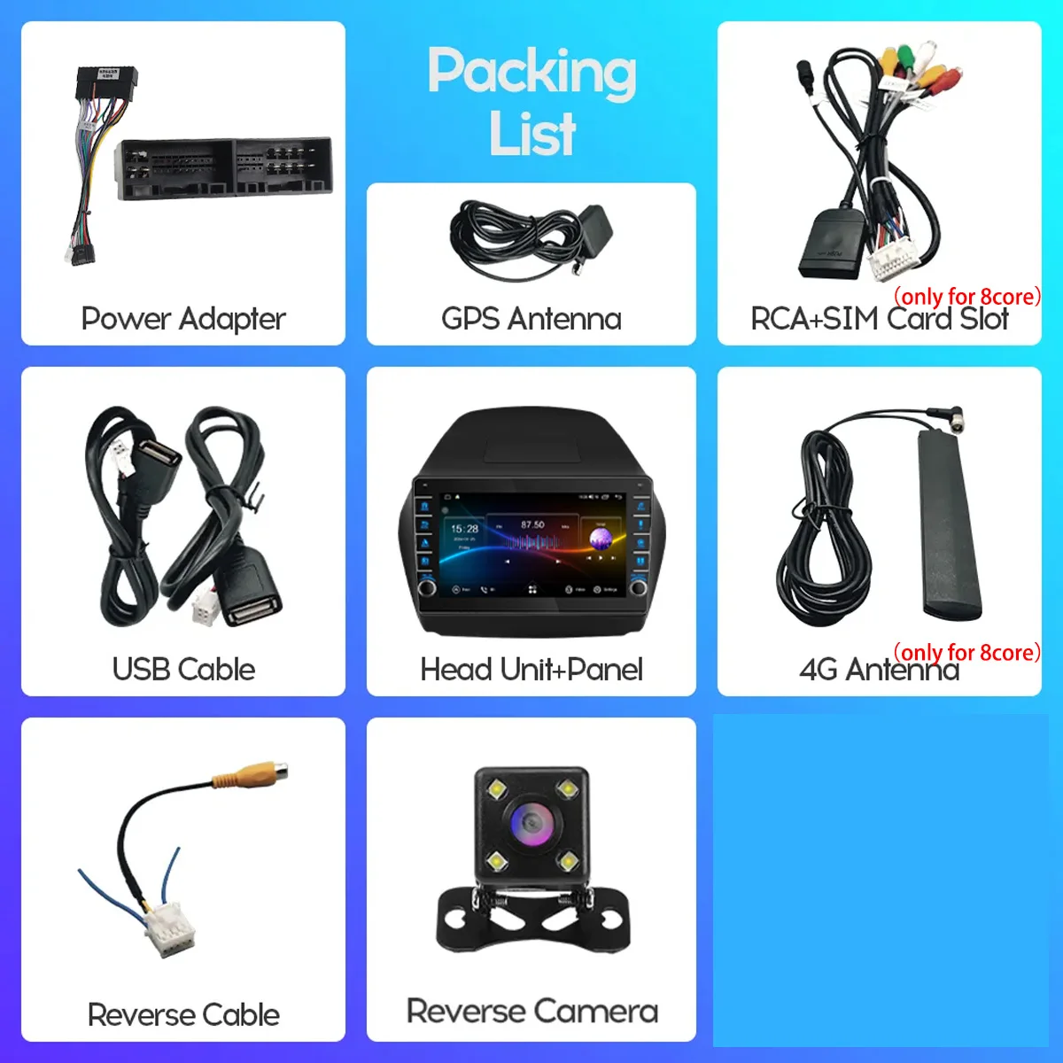 Android 14 8G For Hyundai Tucson ix35 2009 - 2015 Car Radio Multimedia Video Music Gps Navi Monitor Head Unit Tape recorder RDS
