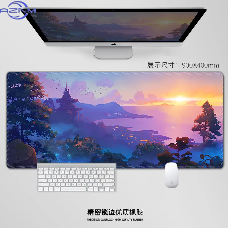 Mouse Pad Large Healing Series Landscape Workstation Desktop Pads Office Learning Game Keyboard Mat Anime Mouse Pads