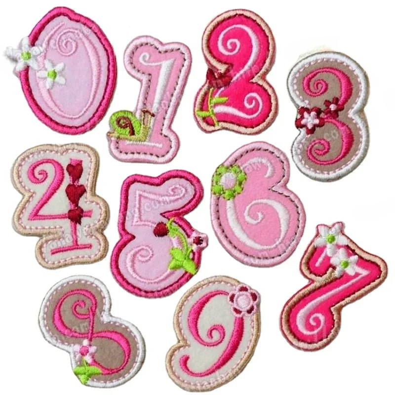 

50 шт./партия, Детские нашивки с цифрами